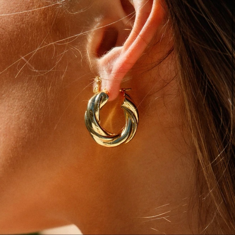 Buried Treasure Gold Hoop Earrings